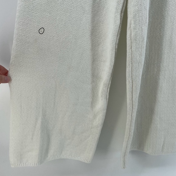 Lulu’s Wide Leg Pant White Knit L - Picture 3 of 8